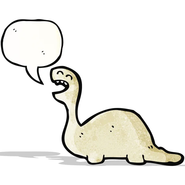 Konuşma baloncuklu karikatür dinozor — Stok Vektör