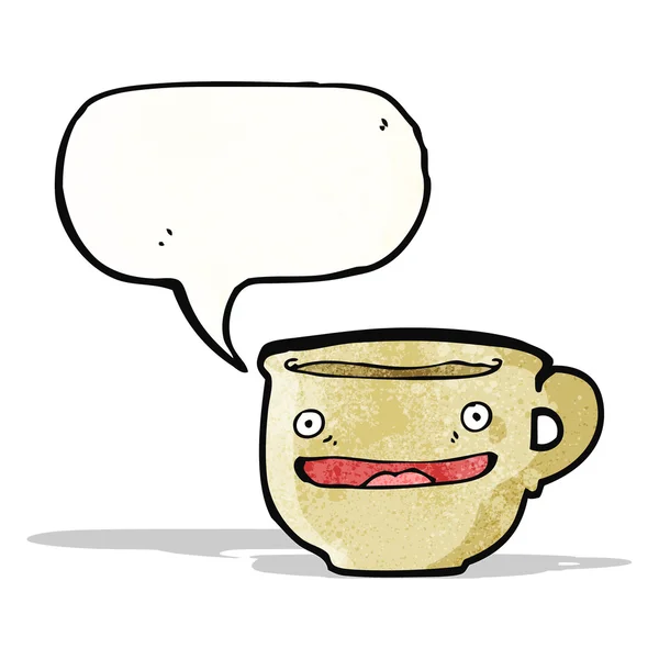 Szczęśliwy kreskówka kawa filiżanki — Wektor stockowy