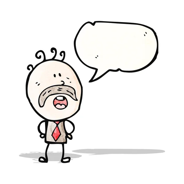 Cartoon dad with speech bubble — Stock Vector