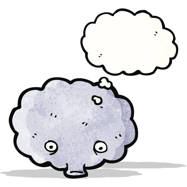 Cartoon cloud with thought bubble — Stock Vector