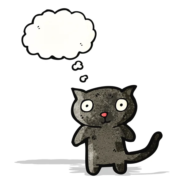 Cartone animato gatto nero — Vettoriale Stock