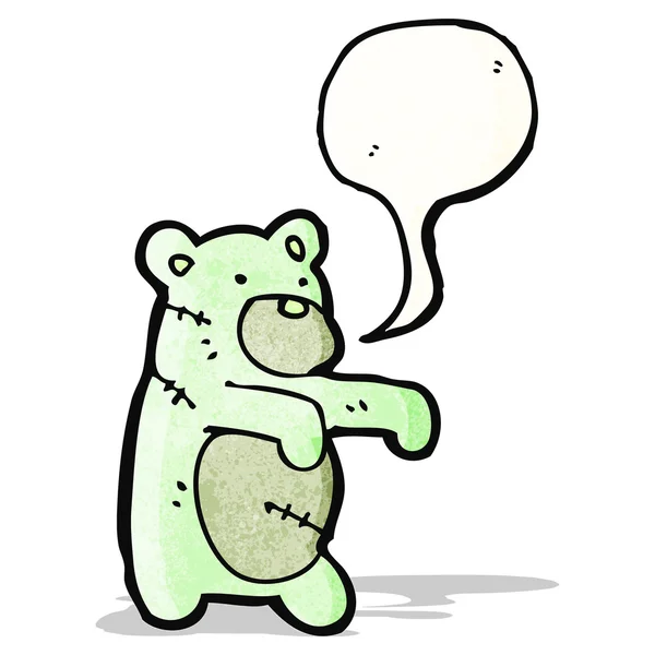 Мультяшный зомби-плюшевый медведь — стоковый вектор