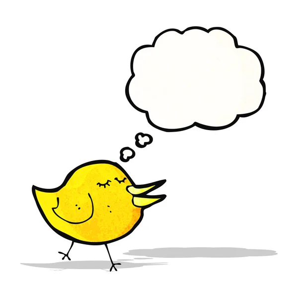 Kreslený malý žlutý pták — Stockový vektor