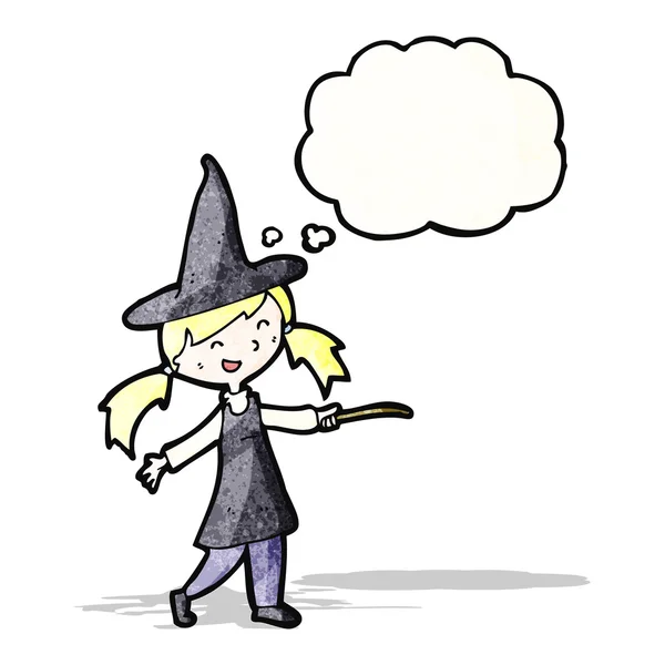 Cartoon little witch — Stock Vector