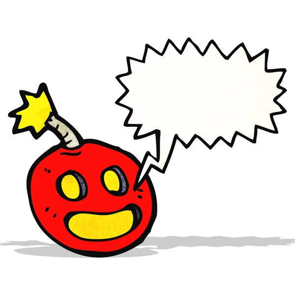 Çılgın bomba ile konuşma balonu — Stok Vektör