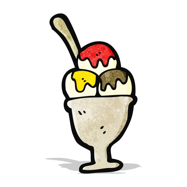 Cartoon ice cream sundae — Stockvector