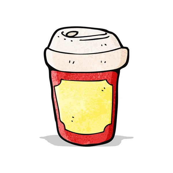 만화 뜨거운 음료 컵 — 스톡 벡터