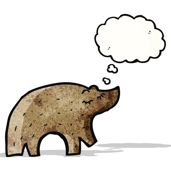 Kreskówki niedźwiedź z bańki myślowej — Wektor stockowy