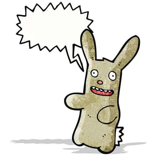 有言语泡沫的卡通兔子 — 图库矢量图片