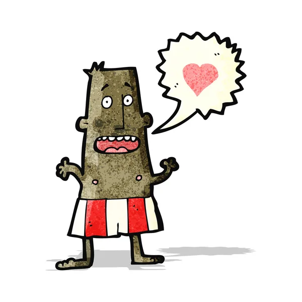 Cartoon-Mann in Boxershort — Stockvektor