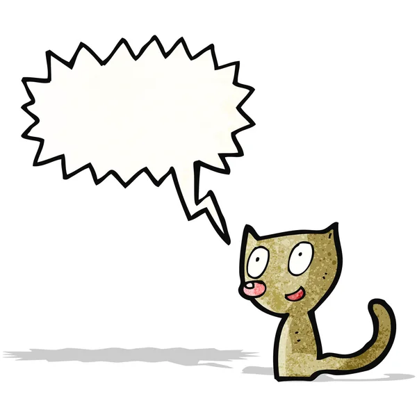 Chat dessin animé avec bulle de parole — Image vectorielle