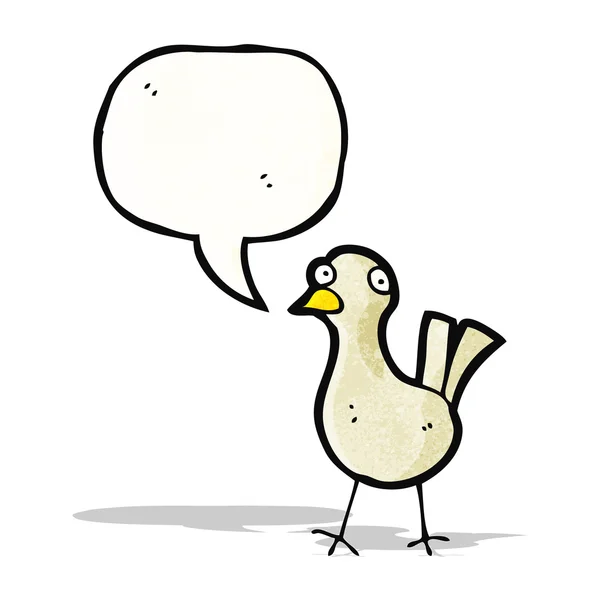 Cartoon bird with speech bubble — Stock Vector