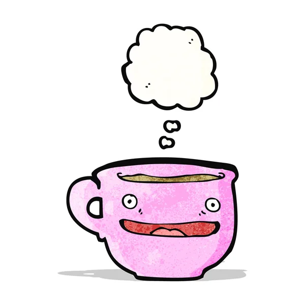 Dibujos animados sonriendo taza de café — Archivo Imágenes Vectoriales