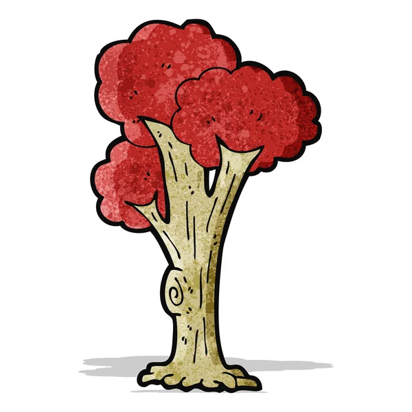 Árbol de dibujos animados en otoño — Archivo Imágenes Vectoriales