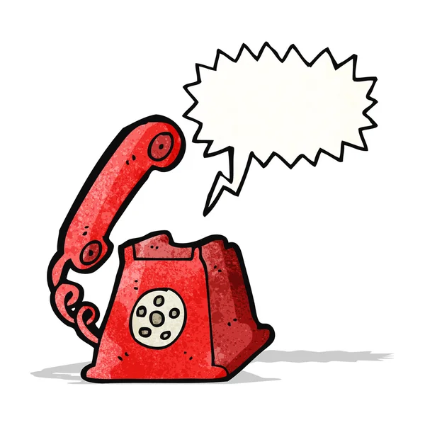 Teléfono de dibujos animados timbre — Vector de stock