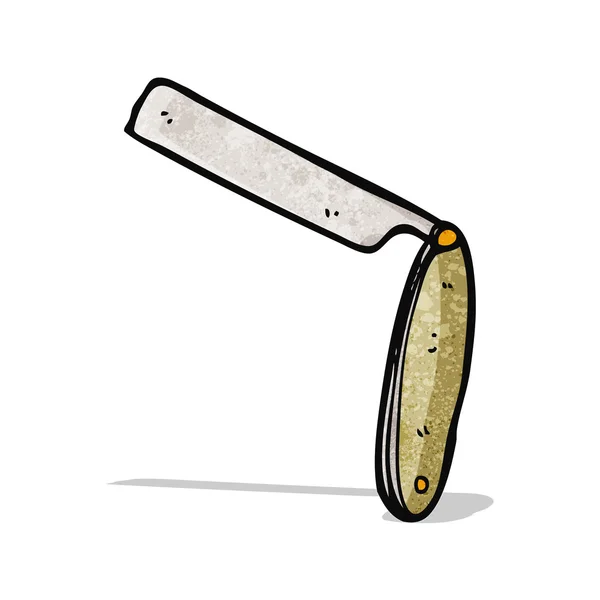Rasoir à gorge coupée dessin animé — Image vectorielle