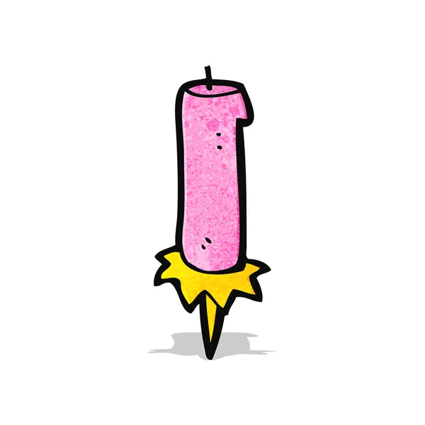 卡通生日蛋糕蜡烛 — 图库矢量图片