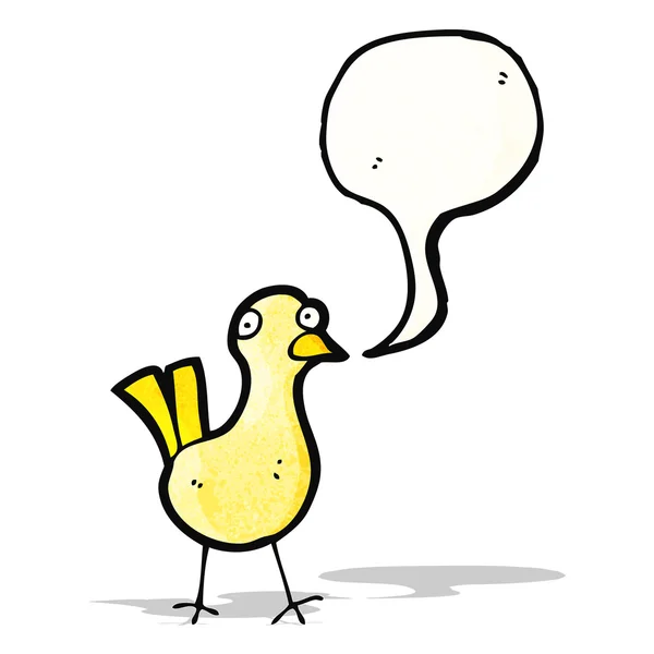 Cartoon vogel tweeting — Stockvector