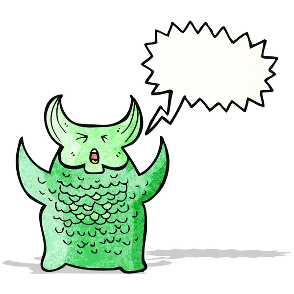Brullende monster cartoon — Stockvector