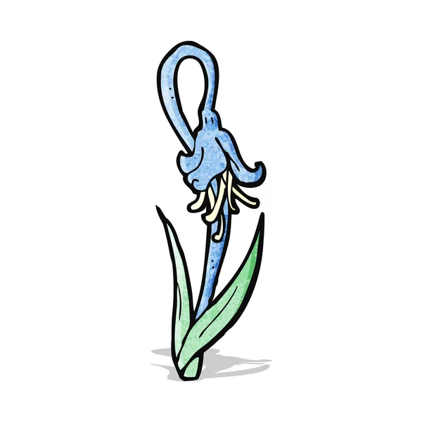 Desenhos animados flor azul — Vetor de Stock
