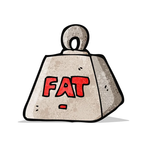 Cartoon weight with fat text — Stock Vector