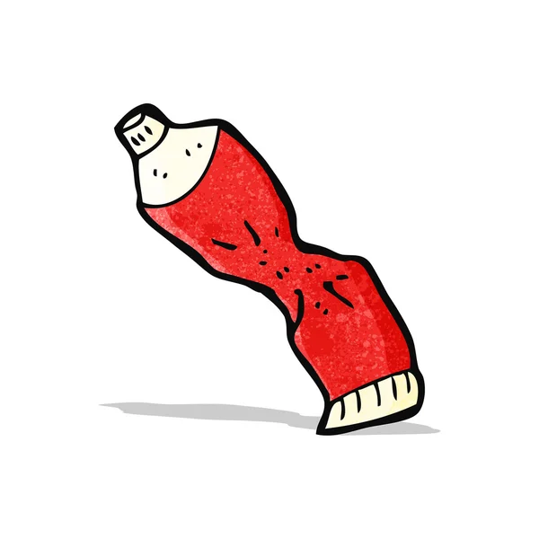 Tube pressé de dentifrice dessin animé — Image vectorielle