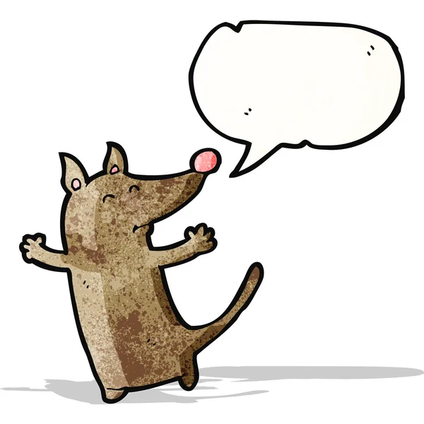 Desenho animado pouco cão com bolha de pensamento —  Vetores de Stock