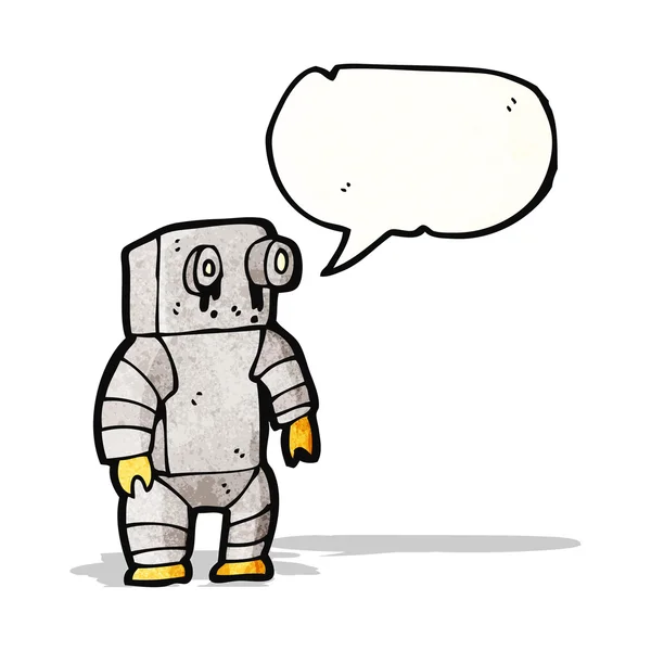 Leaky old robot cartoon — Stock Vector