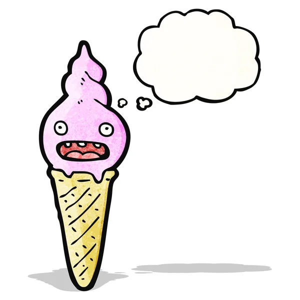 アイス クリーム コーンの漫画のキャラクター — ストックベクタ