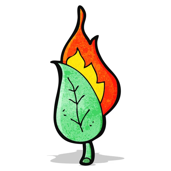 Kreskówka liść spalania — Wektor stockowy