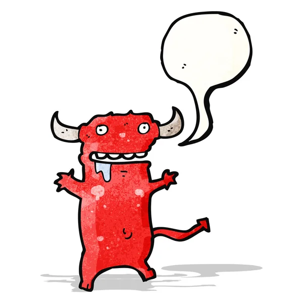 Cartoon greedy little devil — Stock Vector