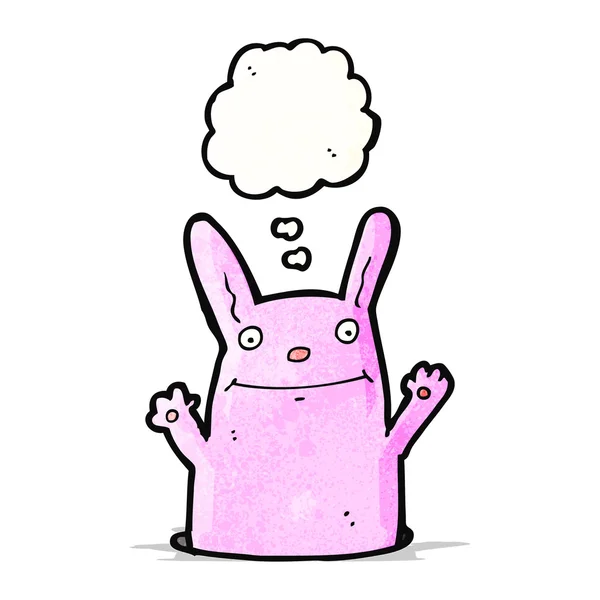 Drôle de dessin animé lapin rose — Image vectorielle