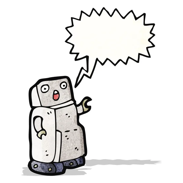 Desenhos animados robô falante — Vetor de Stock