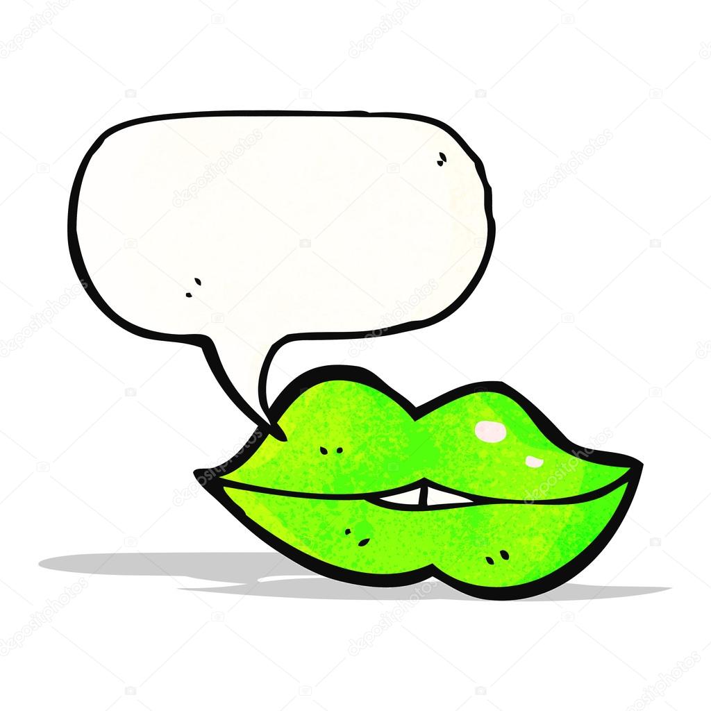 Cartoon talking green halloween, lips Stock Vector Image by ©lineartestpilot 54096447