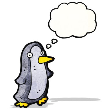 Noel penguen karikatür