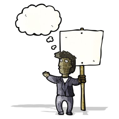 adam tutarak işareti karikatür