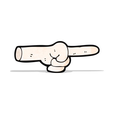 el işaret eden karikatür