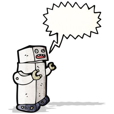 Robot karikatür konuşma