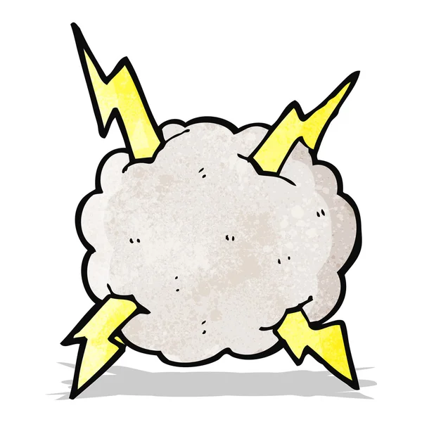 Thundercloud símbolo dos desenhos animados — Vetor de Stock