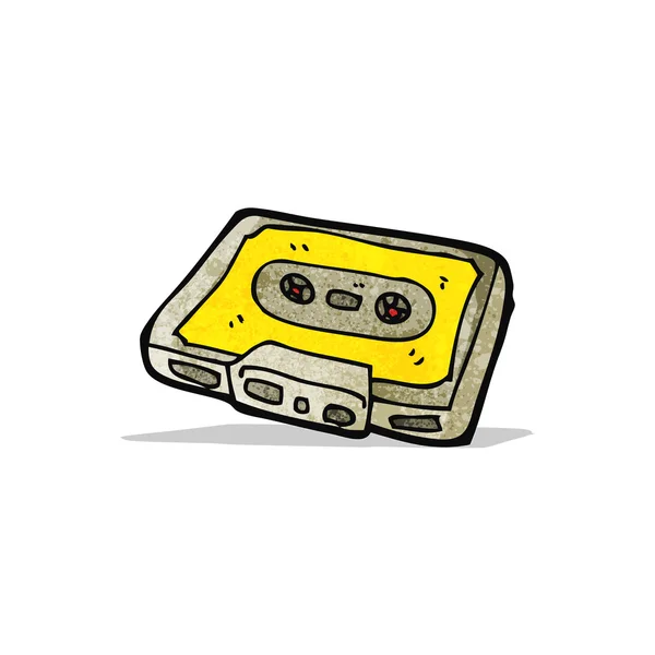 Retro cassette cinta de dibujos animados carácter — Vector de stock