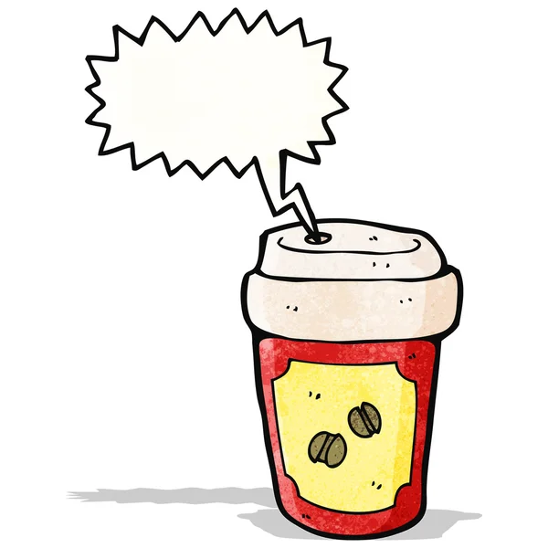Gorąca kawa kreskówka krzyczeć — Wektor stockowy