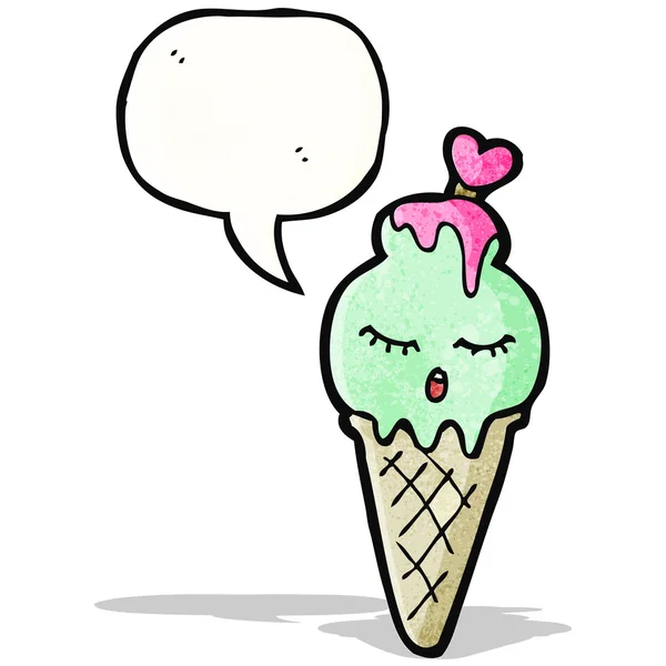 Helado personaje de dibujos animados — Archivo Imágenes Vectoriales