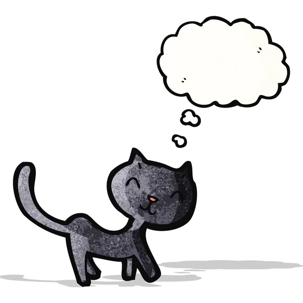 Schwarze Katze Cartoon-Figur — Stockvektor