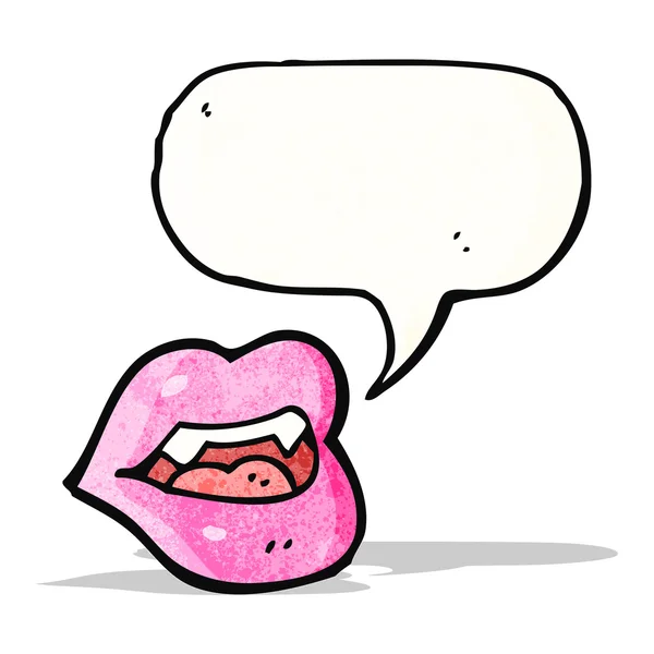 Sexy dibujos animados labios — Vector de stock