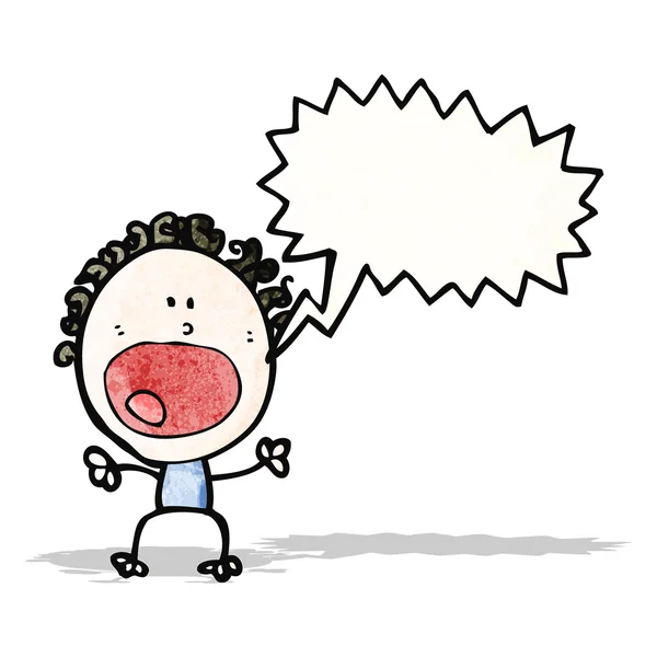 Shouting woman with speech bubble — Stock Vector