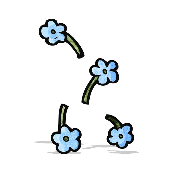 Çiçekler karikatür — Stok Vektör