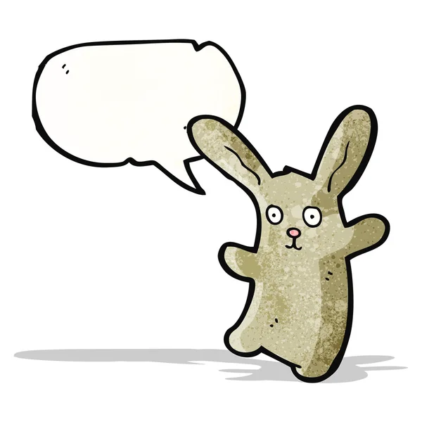 Мультяшный кролик с пузырьком речи — стоковый вектор