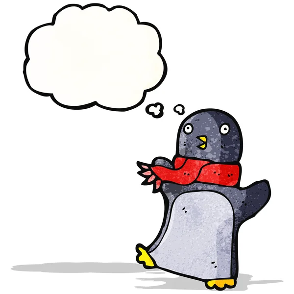 Divertido pingüino de dibujos animados — Vector de stock