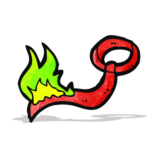 Burning stropdas cartoon — Stockvector