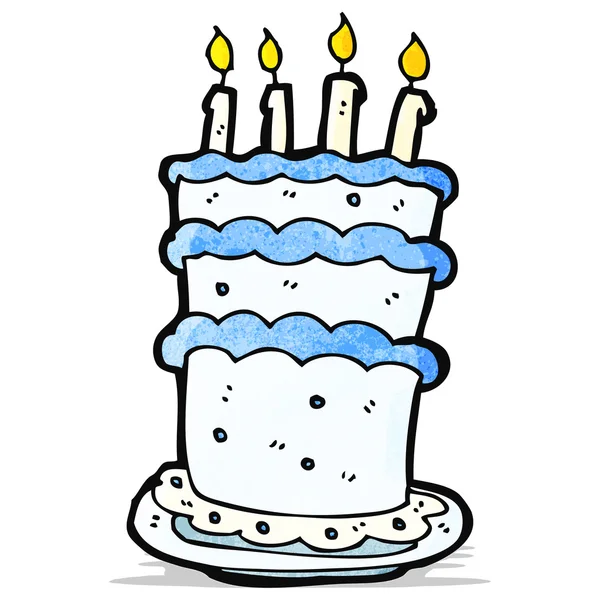 Grande cartone animato torta di compleanno — Vettoriale Stock